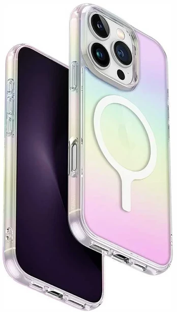 Dėklas Case UNIQ Iridescia for iPhone 16 Pro Max Magclick Charging holographic