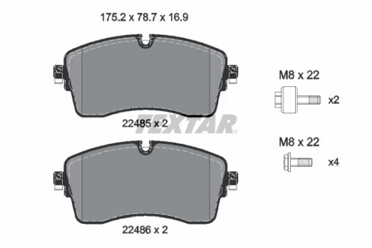TEXTAR 2248505 Brake pad set