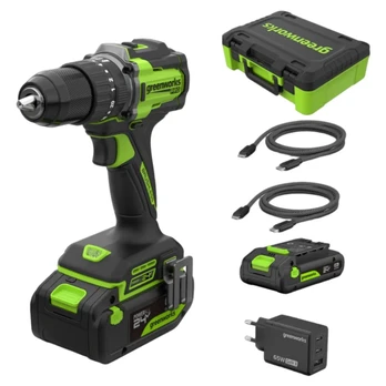 Smūginis suktuvas-gręžtuvas Greenworks HD560A2; 24 V; 1x4,0 Ah akum.