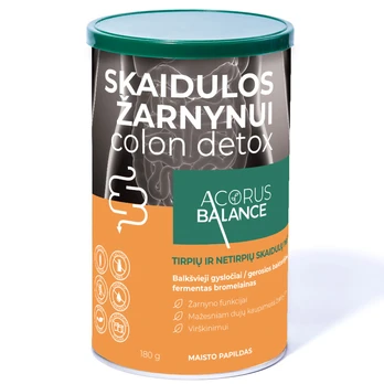 Skaidulos žarnynui ACORUS BALANCE COLON DETOX, 180 g