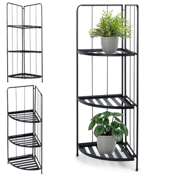 Metalinis kampinis gėlynas , 90 cm juodas