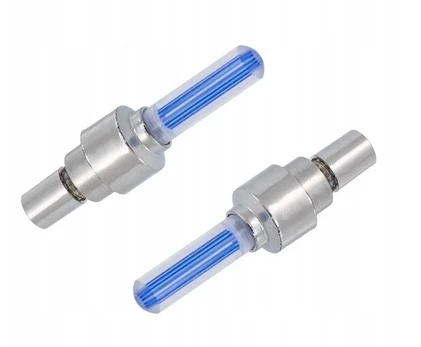 Led 30mm dviračio žibintai ant ventilio - 2 vnt. - mėlyni