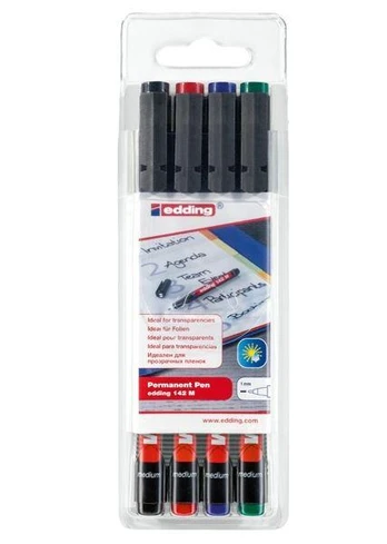 Edding 142 M OHP Marker Permanent 1mm. 4vnt.