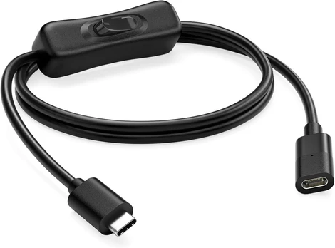 USB C prailginimo įjungimo/išjungimo laidas 1 m