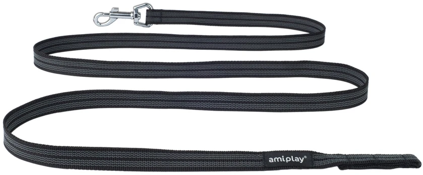 Pavadėlis Amiplay Rubber, juodas, 5m x 1.6cm