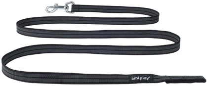 Pavadėlis Amiplay Rubber, juodas, 5m x 1.6cm kaina