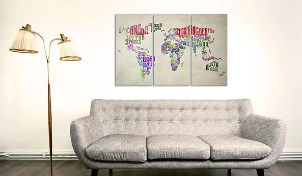 Artgeist Kamštinis paveikslas - Colorful Countries [Cork Map] 120x80