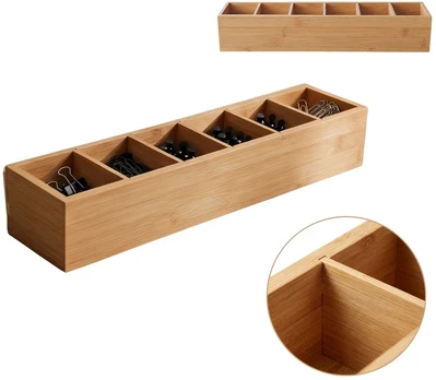 Ikonka Organizatorius stalčiui iš bambuko, 38 x 8 x 7 cm