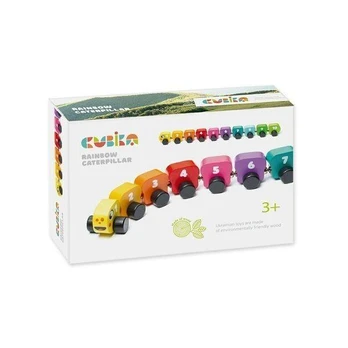 Rainbow Wooden Caterpillar 15399 Cubika