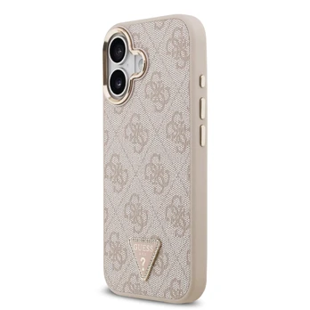 Dėklas Guess 4G Triangle Logo MagSafe do iPhone 17 rožinė auksinė