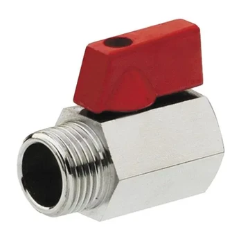 VENTILIS RUTULINIS MINI MF 3/8 RAUDONAS