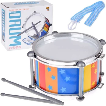 Jokomisiada Colorful drum for a drummer, 2 sticks + strap, diameter 18 cm IN0181