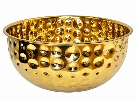 Metalinis serviravimo dubuo auksinis 20 cm