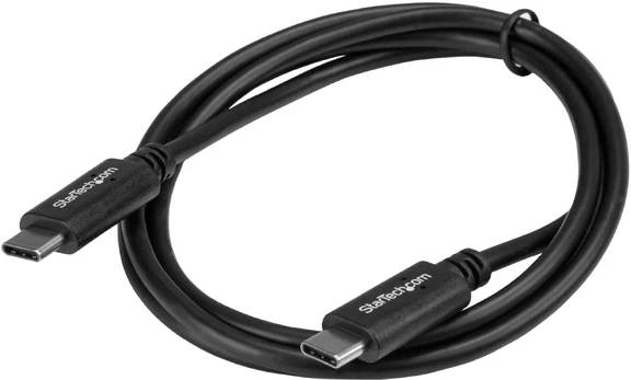 Kabelis StarTech USB2CC1M, 2 x USB Type C, 1 m, juoda, 100 W