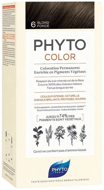 Nuolatinės spalvos dažymo PHYTO PhytoColor 6-rubio oscuro Be amoniako