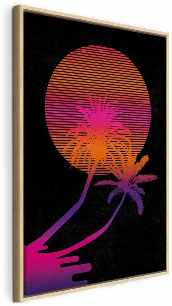 Artgeist Paveikslas - Palm at Sunrise (1 Part) Vertical