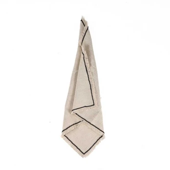 Bazaar Servetėlė 45x45x2 cm Juoda Linas