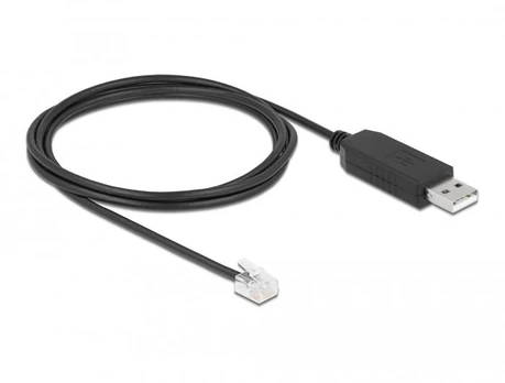 Delock adapterio kabelis USB Type-A į serijinį RS-232 RJ12 2 m