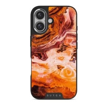 Pumpkin Spice - Orange iPhone 16 Plus Case, Elite Dark (MagSafe) / Silver