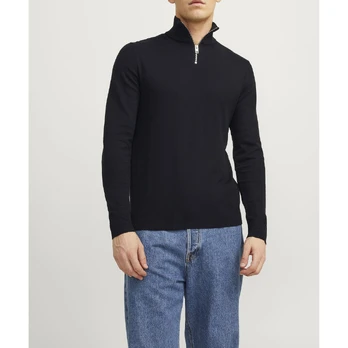 Džemperis vyrams, Juoda, JJEEMIL KNIT HALF ZI