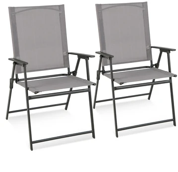 Lauko kėdės pilkos 2 vnt.