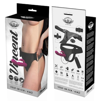 Sekso diržas - dildo HARNESS ATTRACTION RUBIT VINCENT 15 x 4 cm