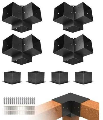Pergolos kampų rinkinys 6''x6'' montavimui