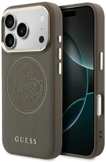 Guess perforuotas 4G „MagSafe“ „iPhone 17 Pro“ diafragminis dėklas