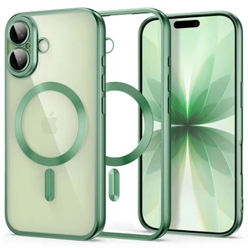 Žalias / skaidrus dėklas Apple iPhone 17 telefonui "Tech-Protect MagFlex Magsafe"