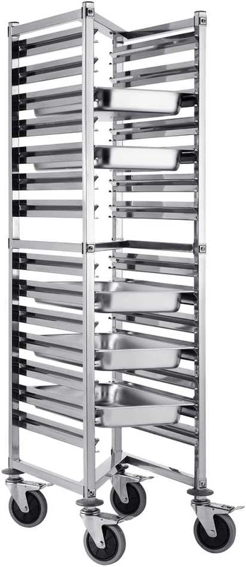 GN 1/1 tray transport trolley