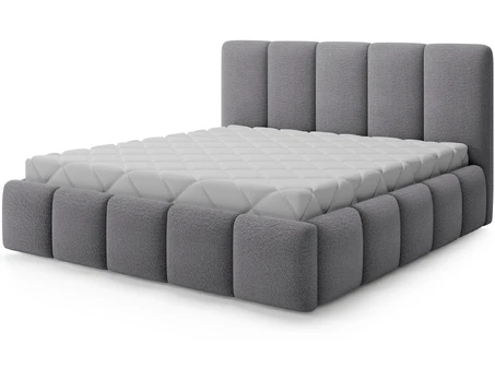 Bed Edvige 140x200, Modern, Gray