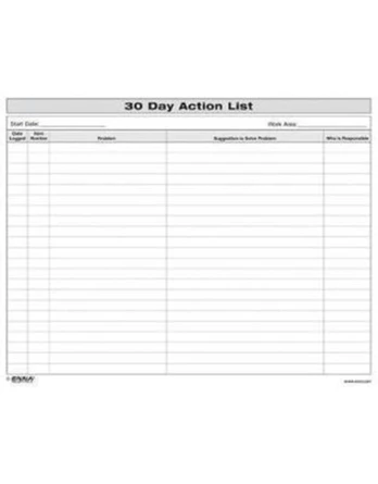 30 Day Action List