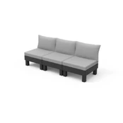 Keter Trivietė sodo sofa „Elements“ pilka šviesiai pilka kaina