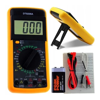 Skaitmeninis srovės multimetras LCD DT9208A