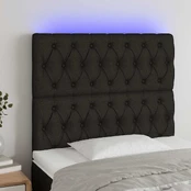 Galvūgalis su LED, juodos spalvos, 100x7x118/128cm, audinys kaina
