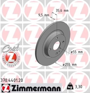 Stabdžių diskas ZIMMERMANN 370.4401.20