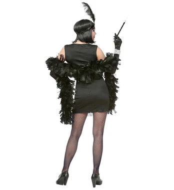 „ROARING 20s FLAPPER“ (suknelė, galvos juosta su plunksna)