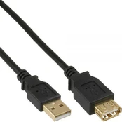Kabelis USB InLine USB-A - 10 m Juodas (34611S)