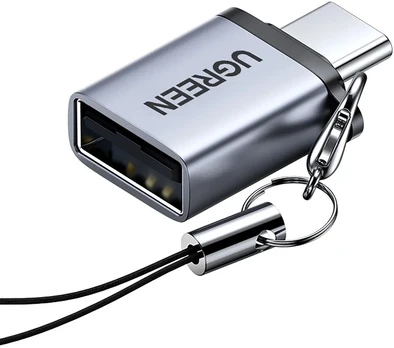 UGREEN USB-C to USB-A 3.0 Adapteris with strap - Gray