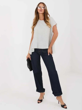 Italy Moda Bluzka-IT-BZ-FL10332.80-ecru