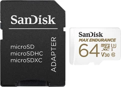 Sandisk memory card microSDXC 64GB Max Endurance + adapter kaina