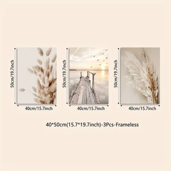 Plakatas, 3 dalys, 40 * 50 cm (15,7 * 19,7 colio)