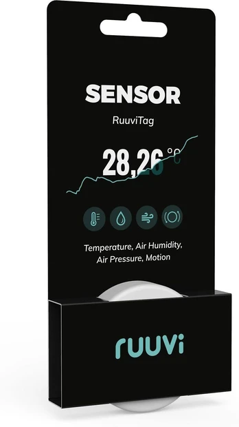 Ruuvi Sraigtinė etiketė – universalus Bluetooth jutiklis