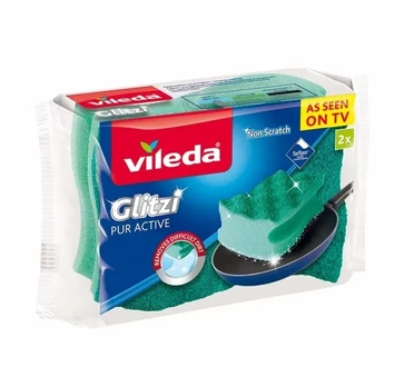 Profiliuota kempinė Vileda Glitz Pur Active 2vnt