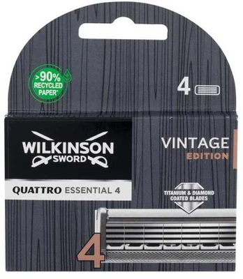 Wilkinson Sword Quattro Essential 4 Vintage Edition Replacement blade vyrams, 1 balení