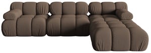 Modulinė sofa Micadoni Bellis 3D, ruda, 282 x 188 cm x 64 cm