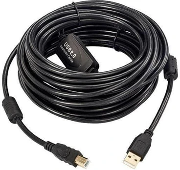 Kabelis USB MicroConnect USB-A - USB-B 10 m Juodas (USBAB10B-ACTIVE)