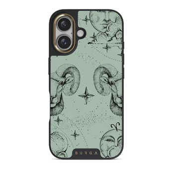 Aries - iPhone 16 Plus Case, Elite Dark (MagSafe) / Gold / Turquoise