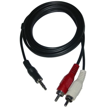Garso kabelis Jack 3.5mm M - 2x CINCH M, 3m, juodas