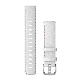 Acc, 18mm Band, White Leather/Silver